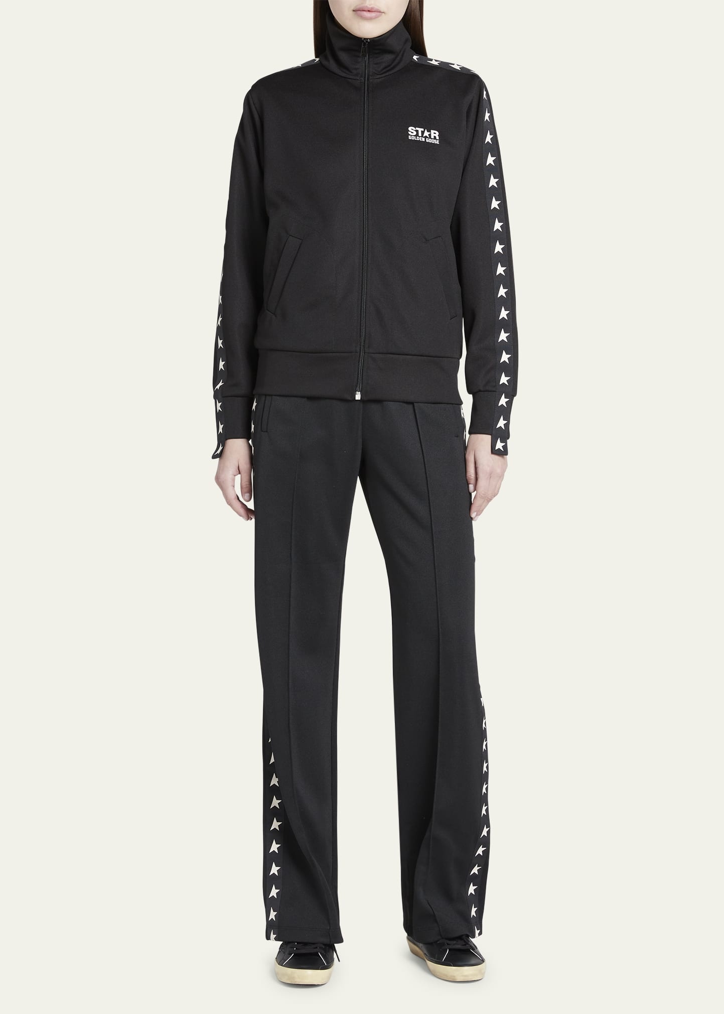 Tech Jersey Track Jacket w/ Grosgrain Trim - 2
