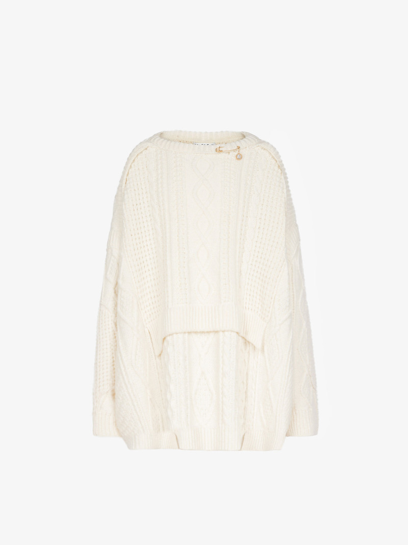 Sweater in patchwork knit with G pin 1
