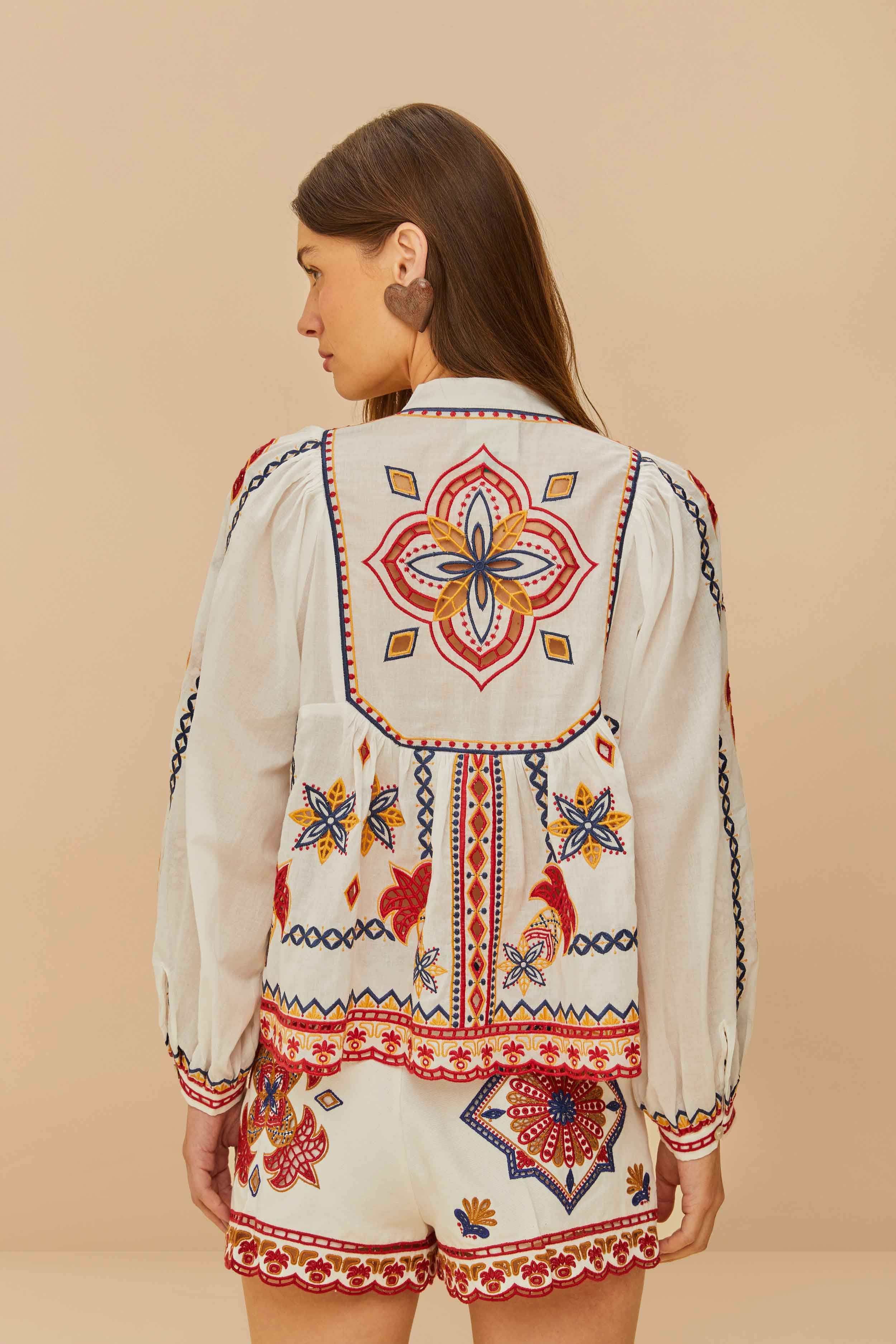 Off-White Marys Tiles Embroidered Blouse - 3