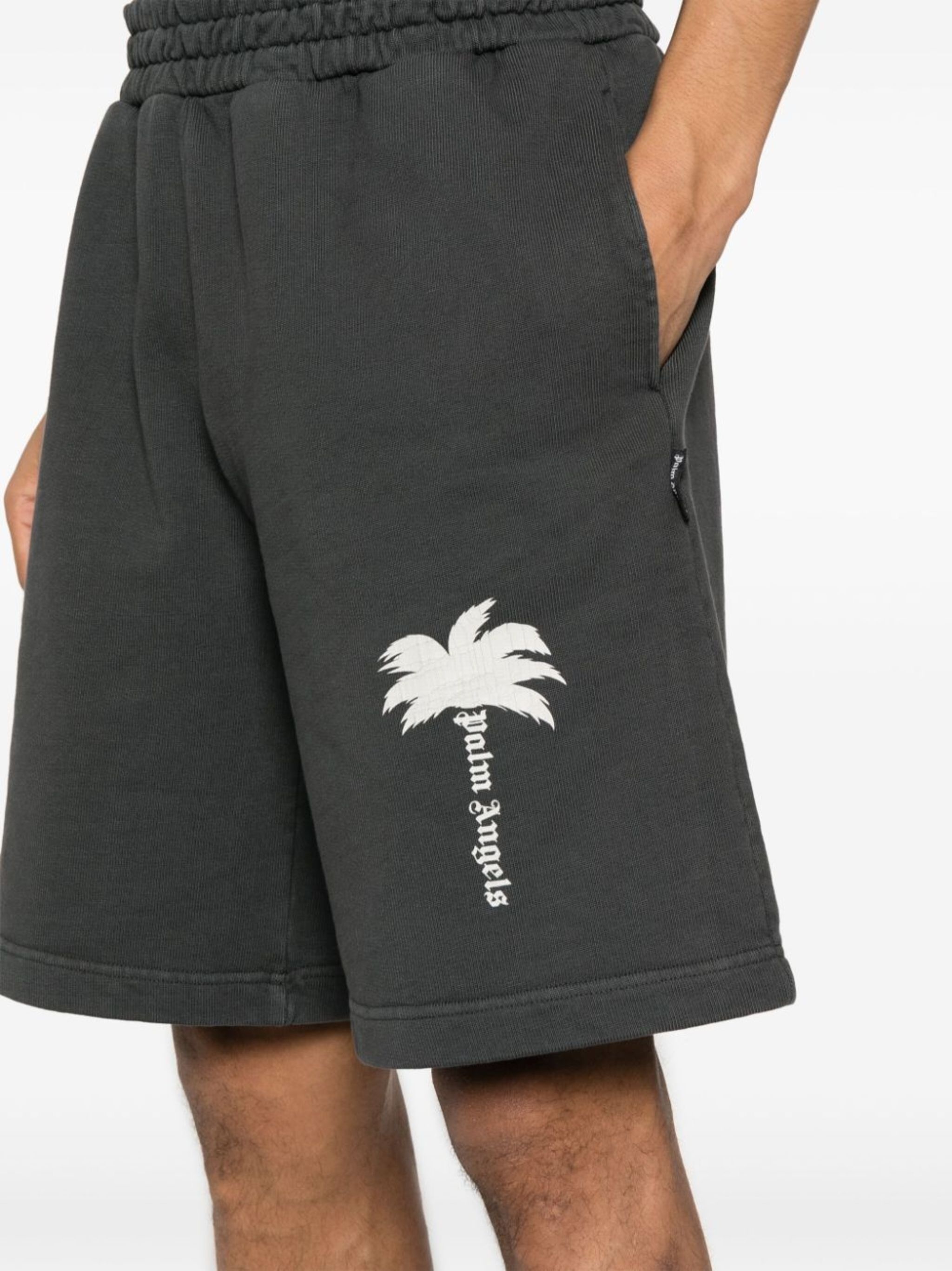 Palm Tree-print track shorts - 5