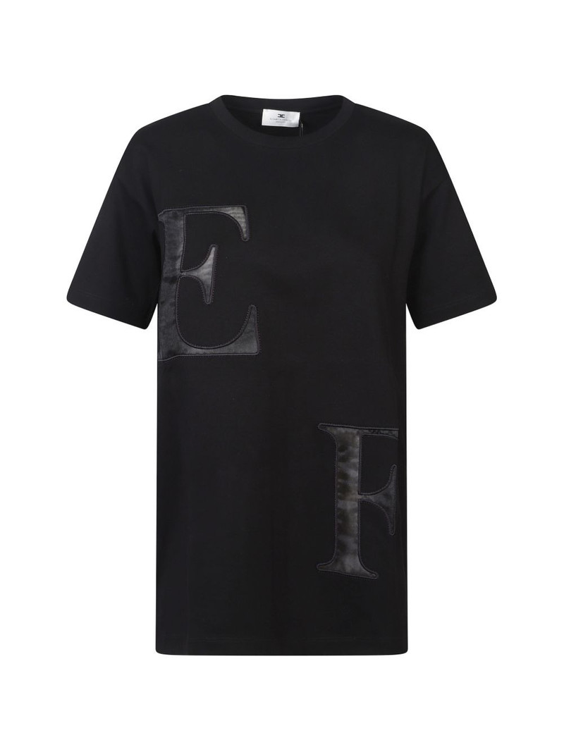 letter-appliqué T-shirt 1