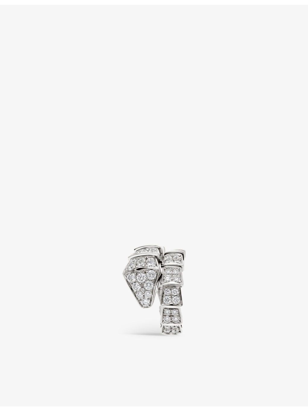 Serpenti 18kt white-gold and diamond ring - 5
