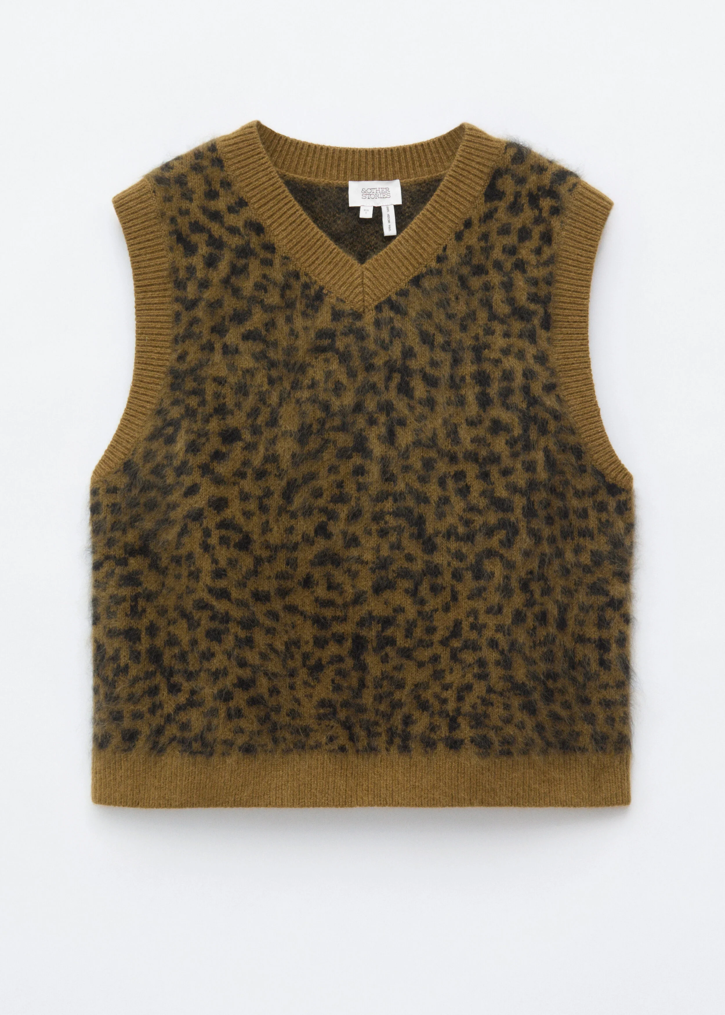 Brushed Wool Jacquard Vest - 1