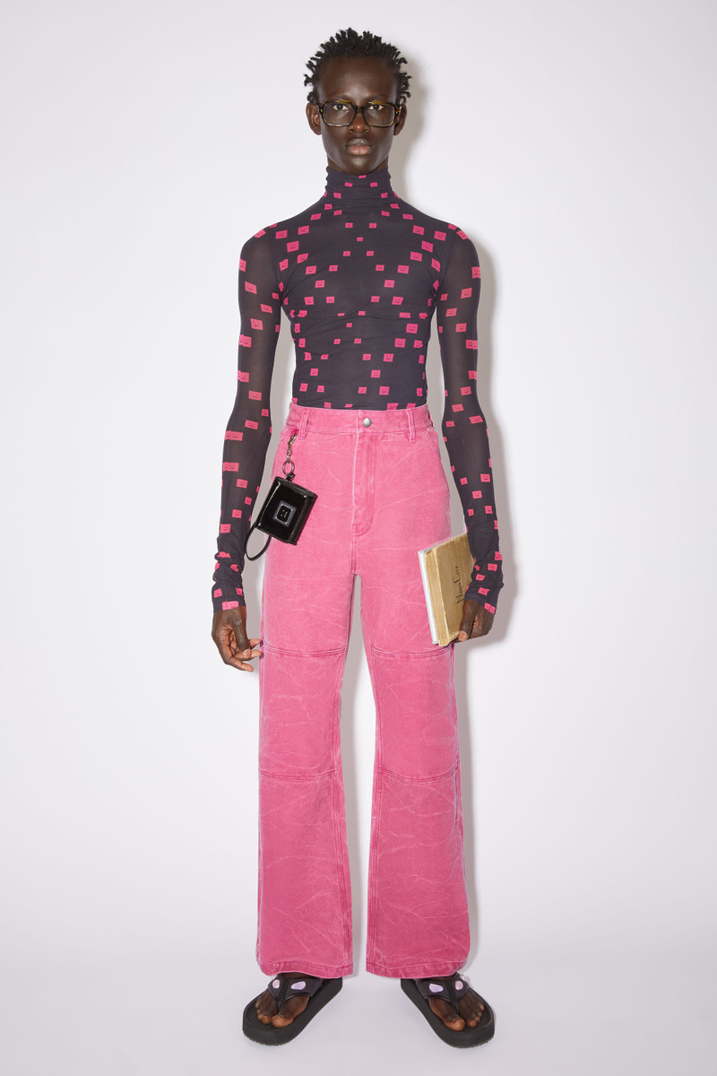 Acne Studios Cotton canvas trousers - Fuchsia pink outlook