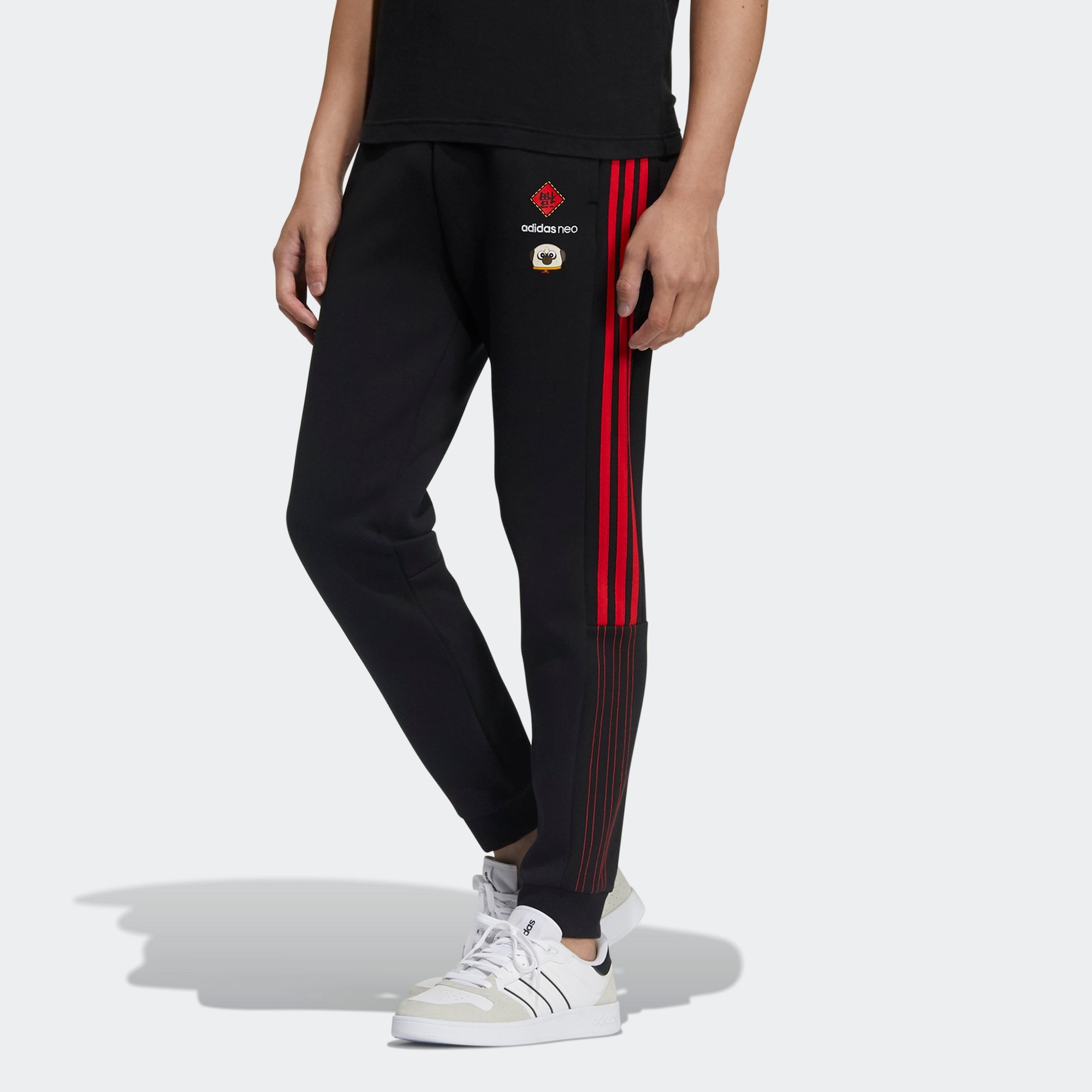 adidas neo Side Stripe Bundle Feet Sports Pants Black GP5747 - 3