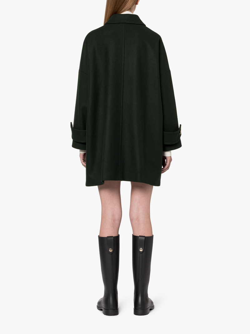 HUMBIE DARK GREEN WOOL OVERCOAT 4