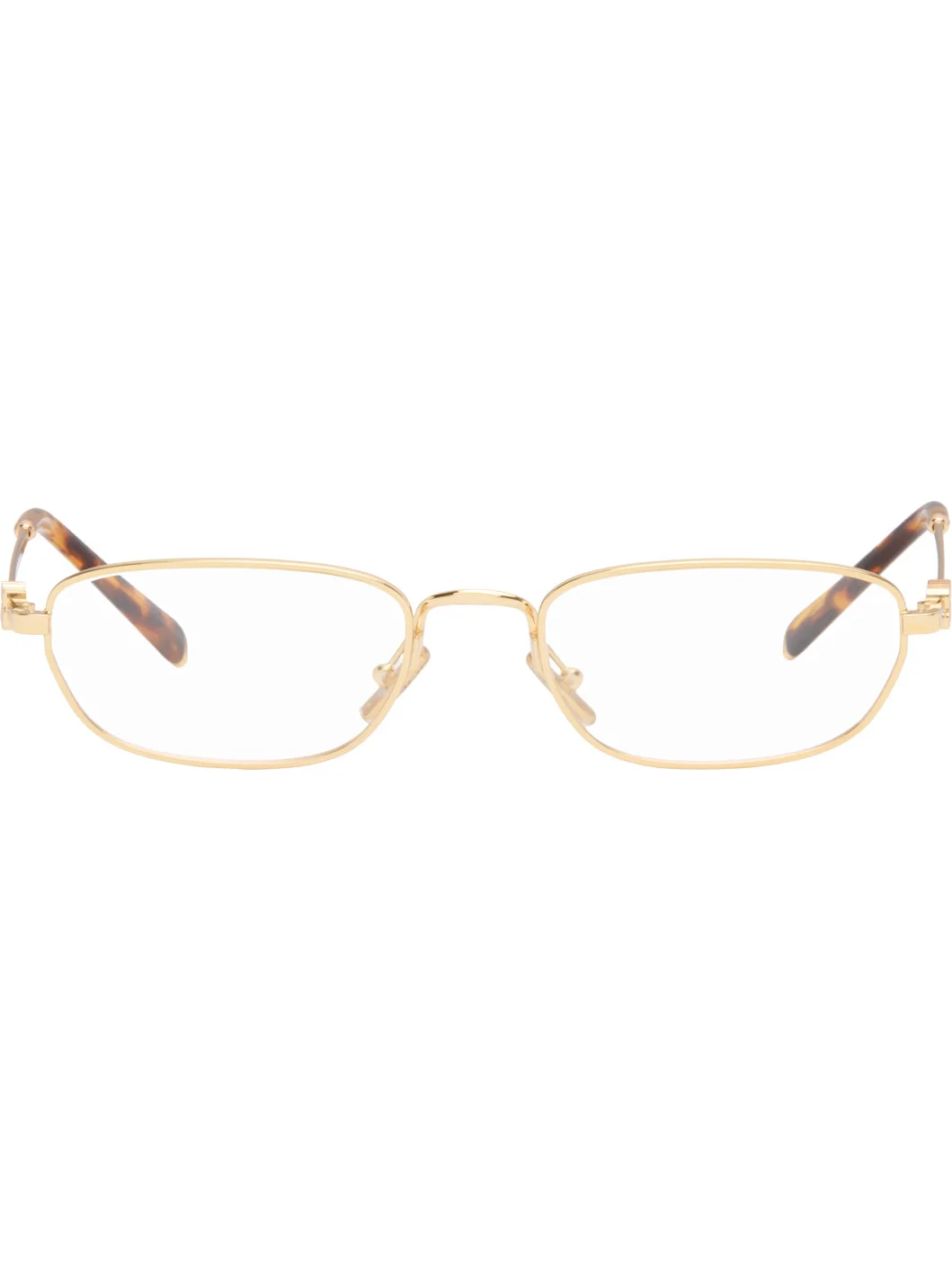Gold Rectangular Sunglasses - 1