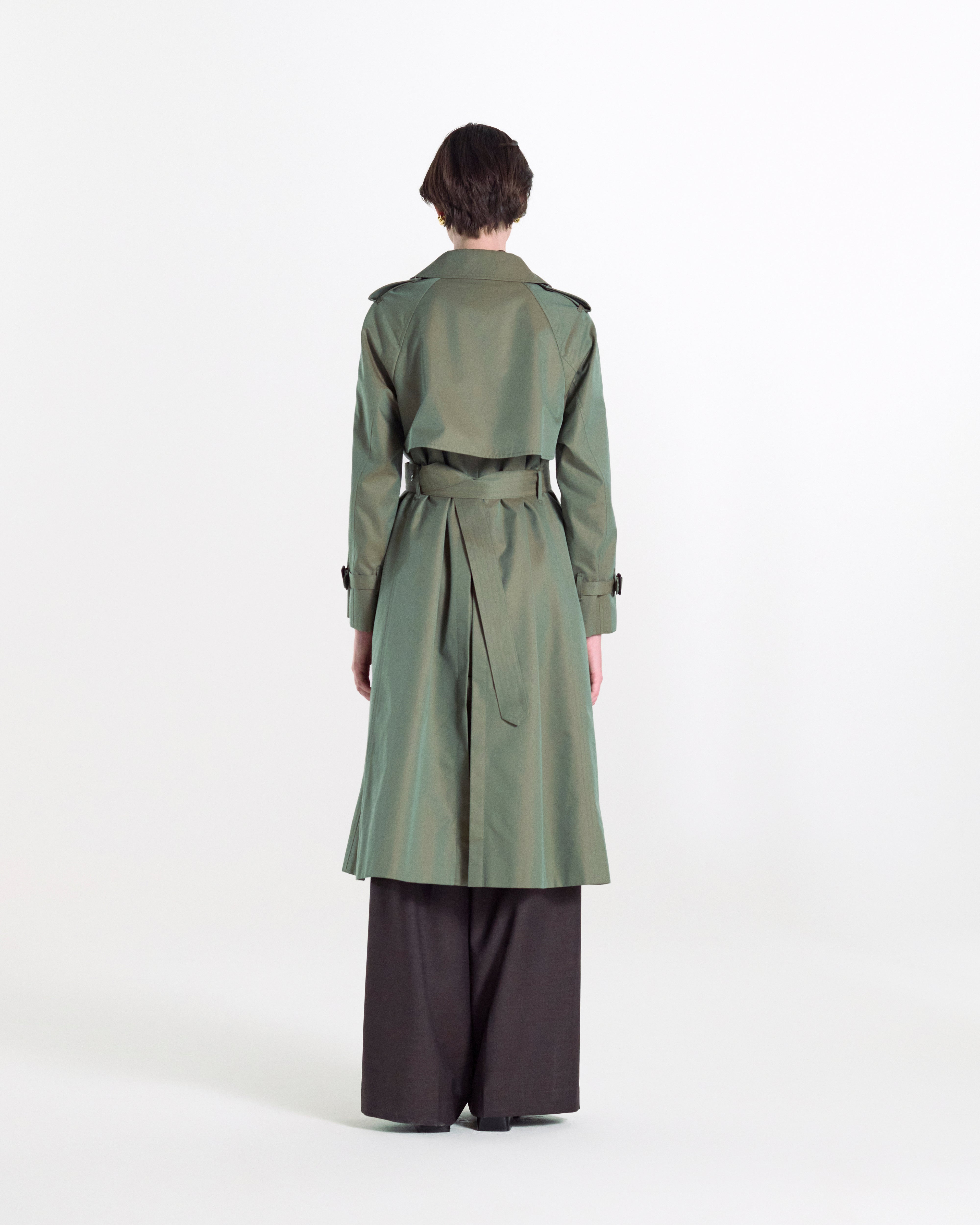 Forrest Gabardine Double Breasted Trench Coat - 6