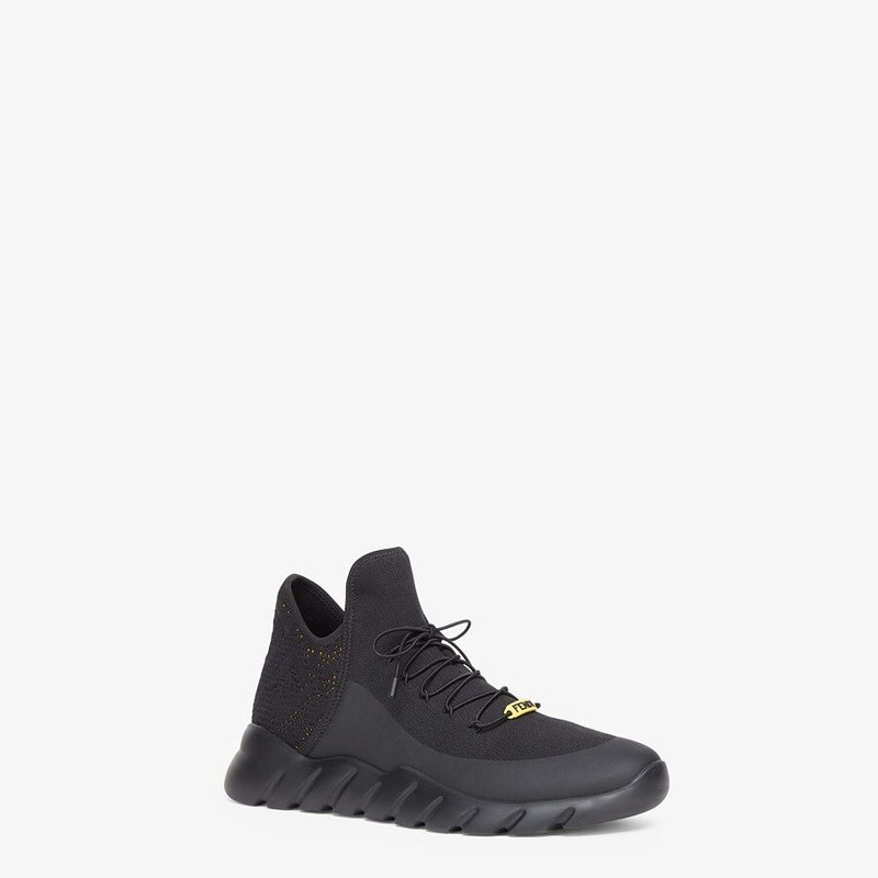 FENDI Black mesh running shoes outlook