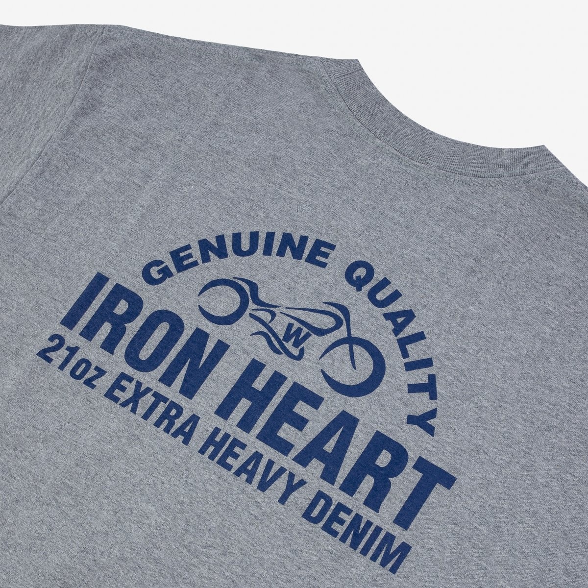 IHPT-2304-GRY 7.5oz Printed Loopwheel Crew Neck T-Shirt - Grey - 6