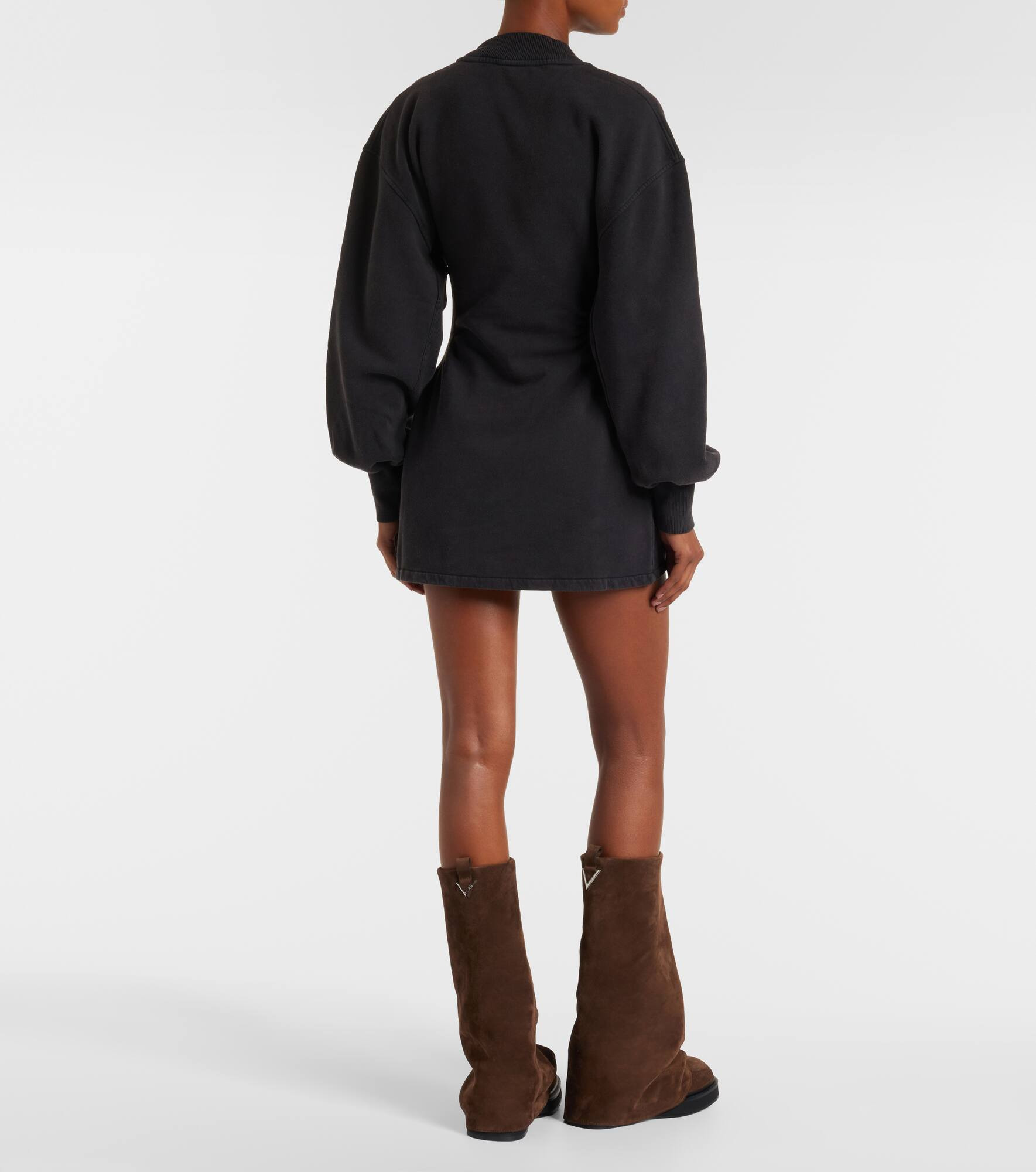 Cotton fleece sweatshirt dress - 3