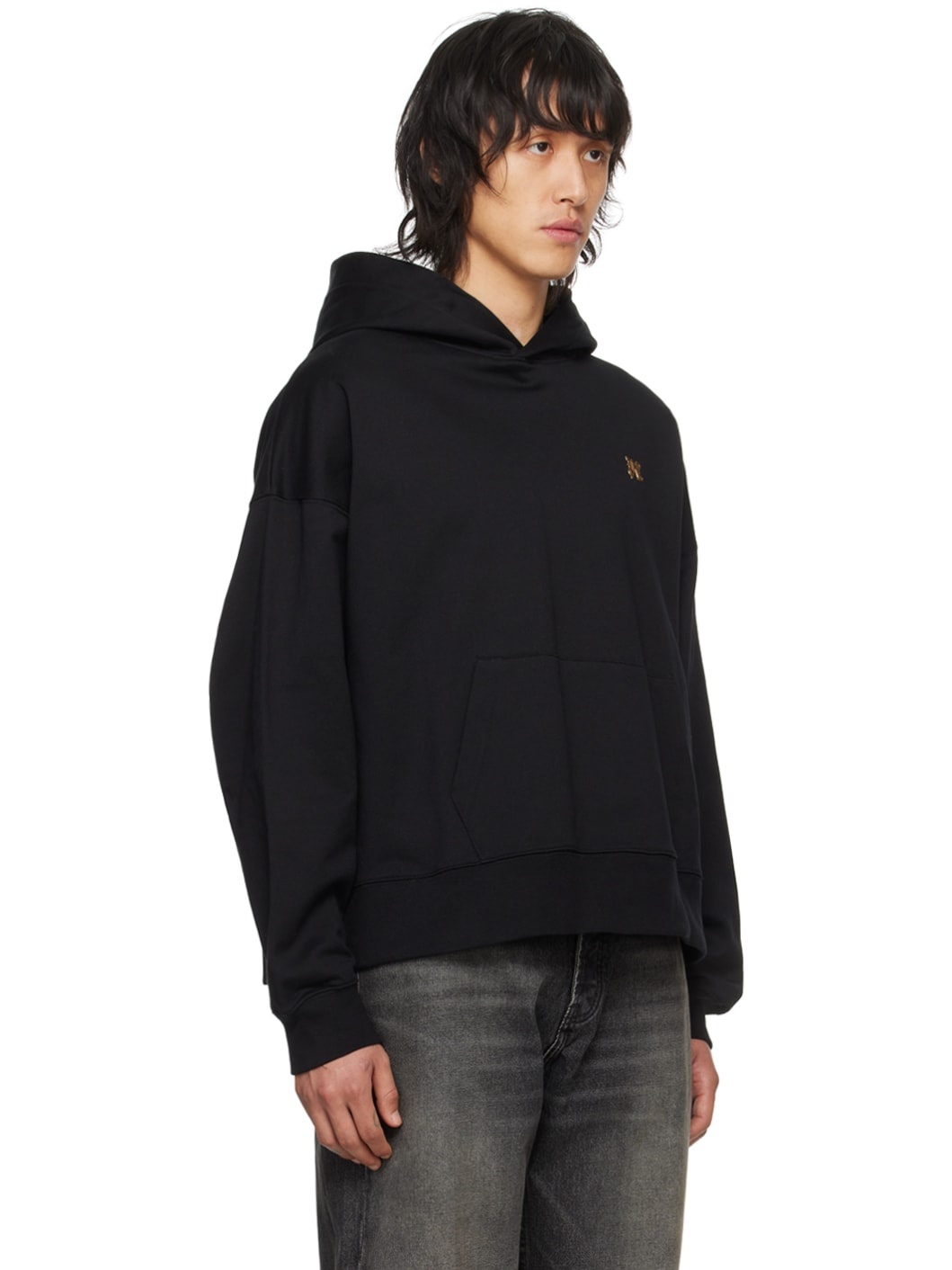 Black Monogram Pin Hoodie - 2
