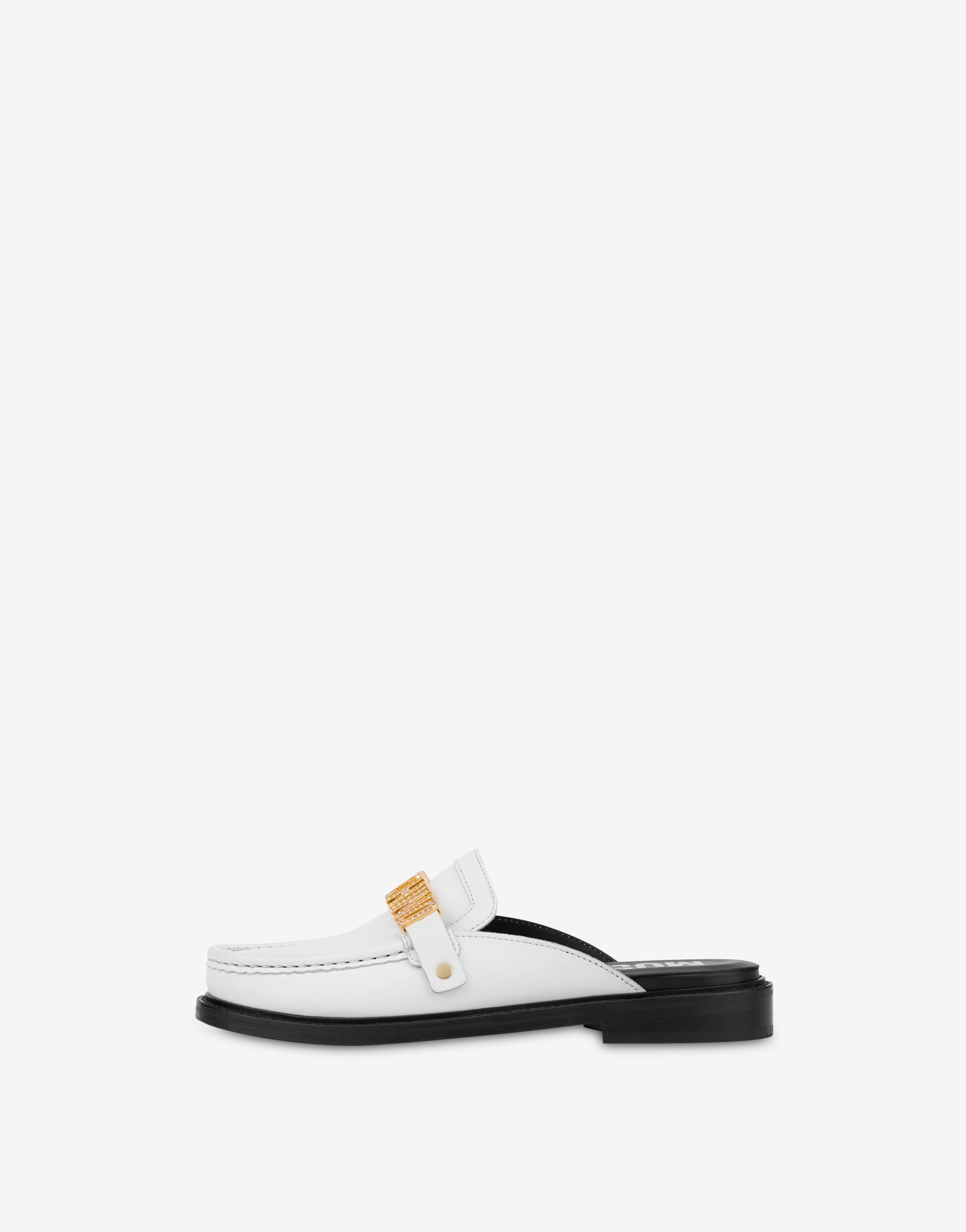 OPEN-TOE JEWEL LOGO LOAFERS - 2