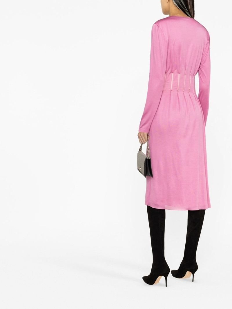 ruched wrap midi dress 4