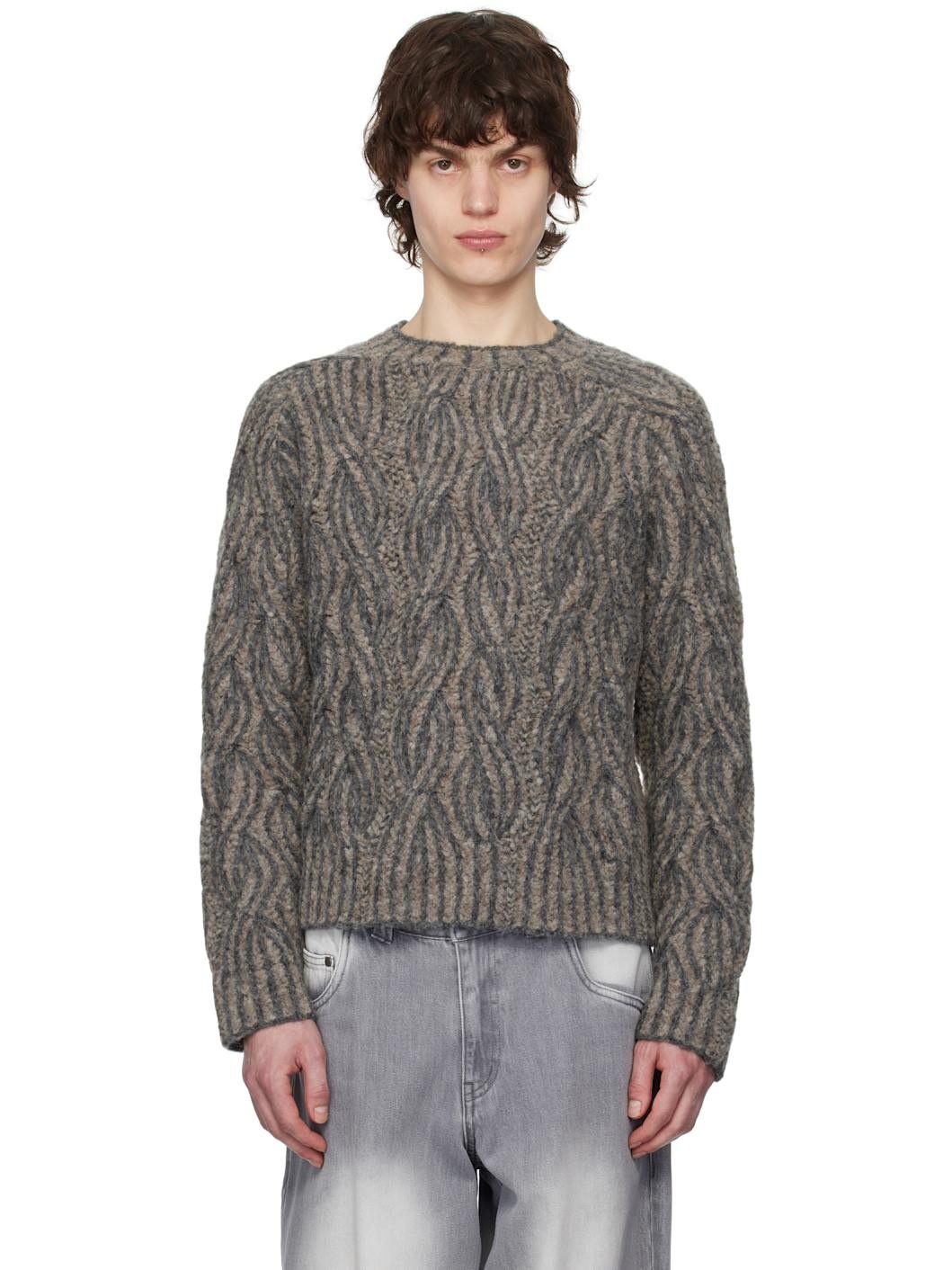 Taupe Plait Sweater - 1