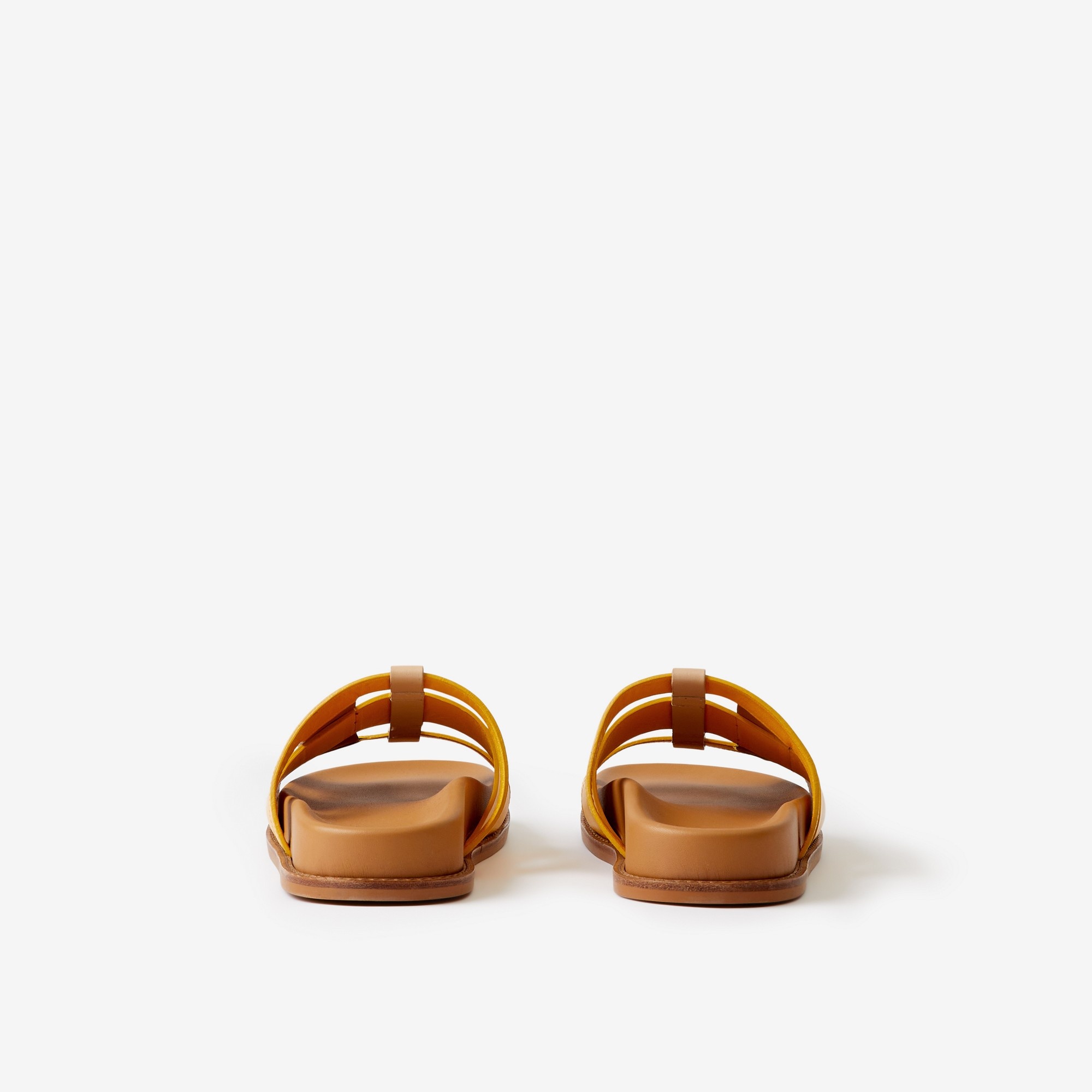 Colour Block Leather Slides - 3