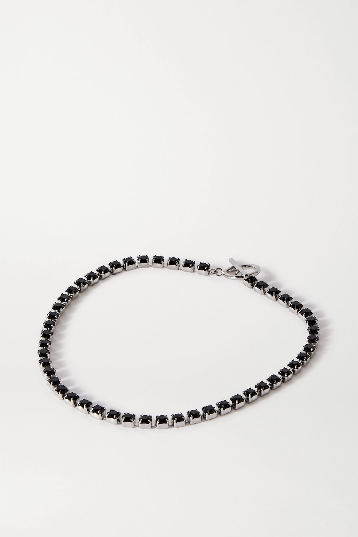 Silver-tone crystal choker - 1