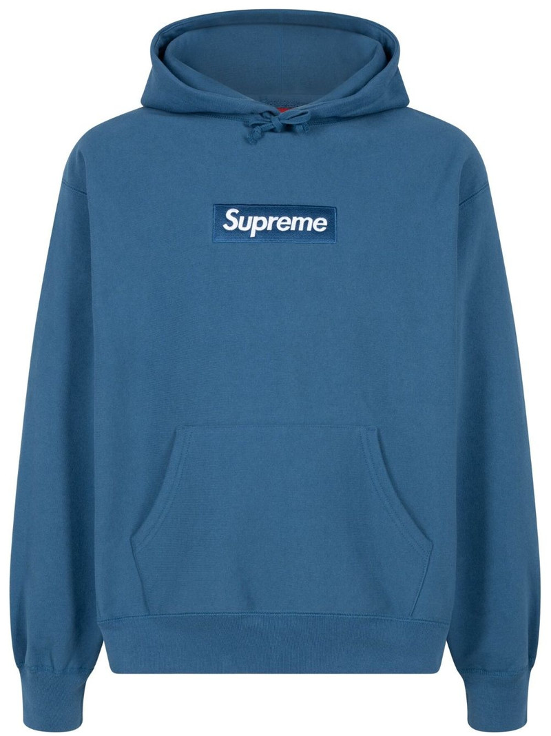 box logo cotton hoodie 1