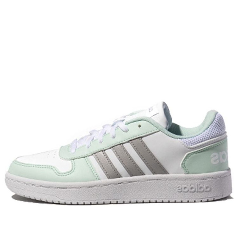 (WMNS) adidas neo Hoops 2.0 'White Gray Green' FW5856 - 1
