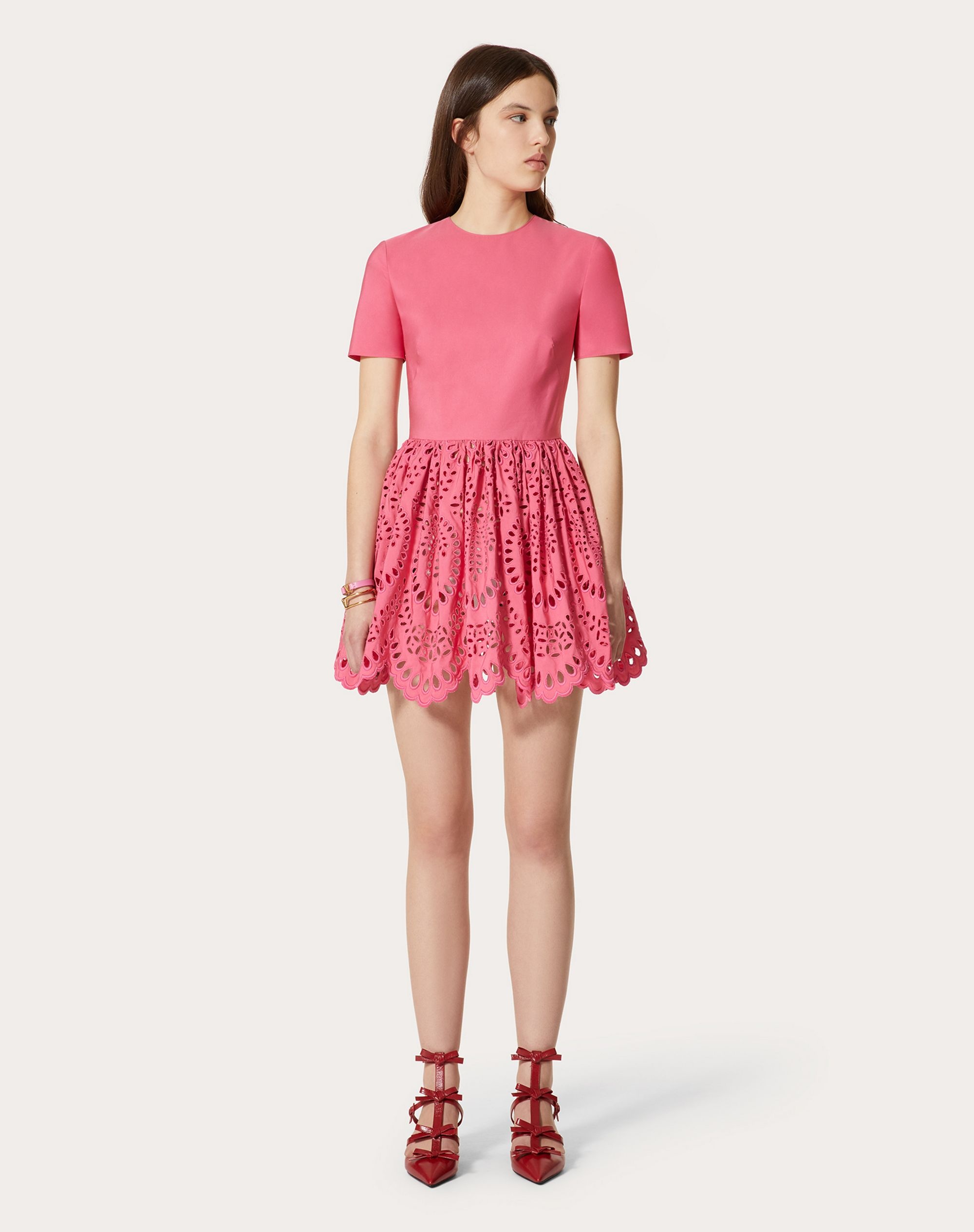 SHORT DRESS IN VALENTINO SAN GALLO EDITION MICRO FAILLE - 3