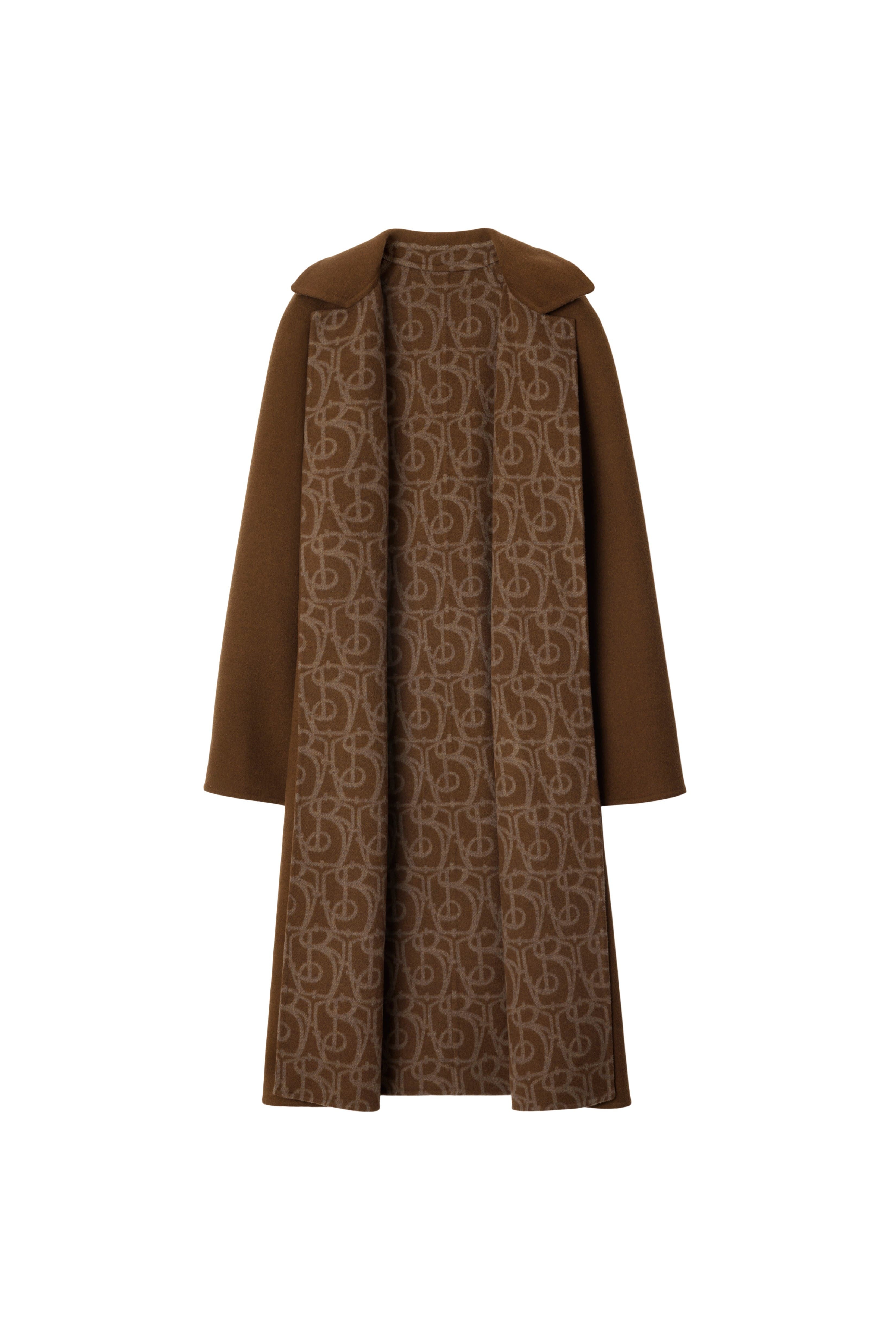 burberry Wool Cashmere Wrap Coat in Tor/canvas at Nordstrom - 5