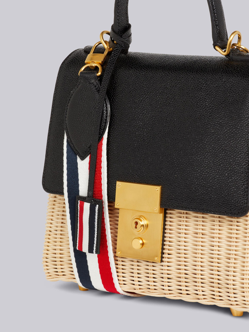 Thom Browne Natural Wicker Mrs. Thom Flap Crossbody Bag outlook