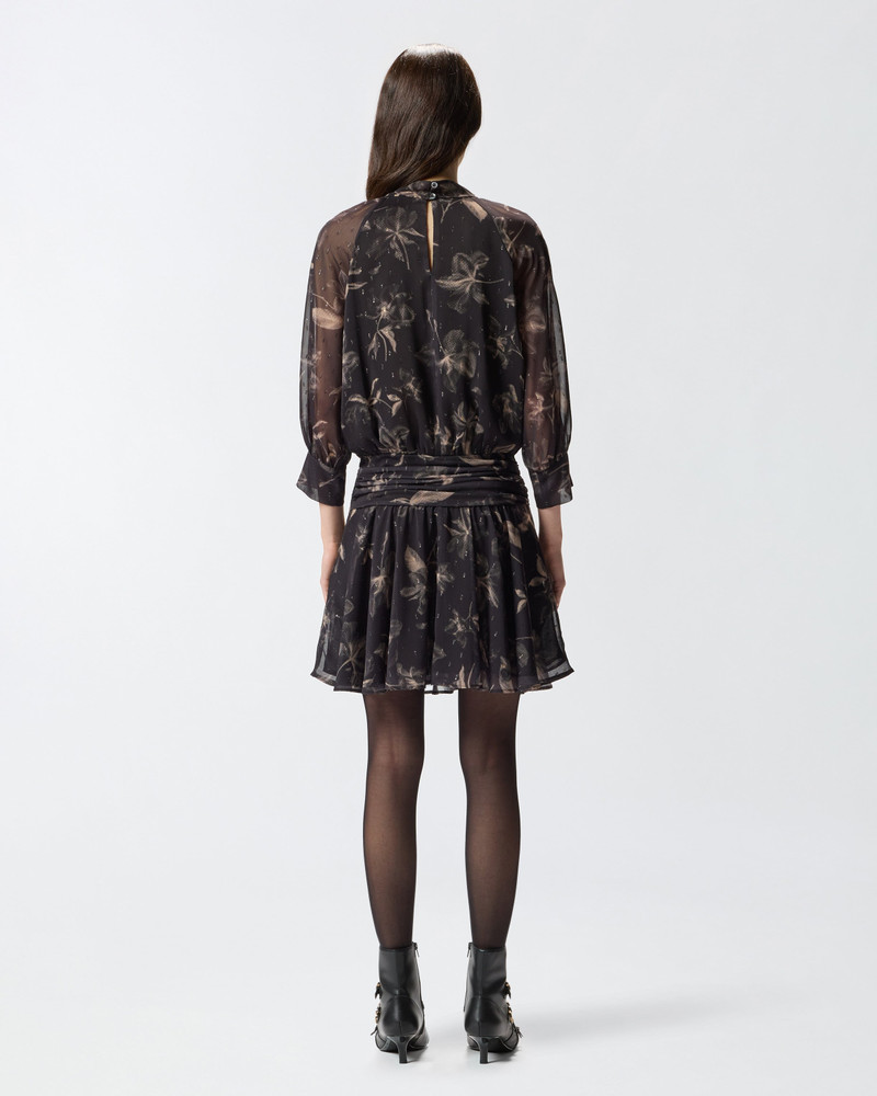 SHORT FLORAL-PRINT COUPÉ FIL DRESS 5