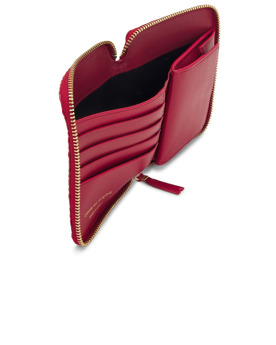 Embossed Leather Zip Wallet - 5