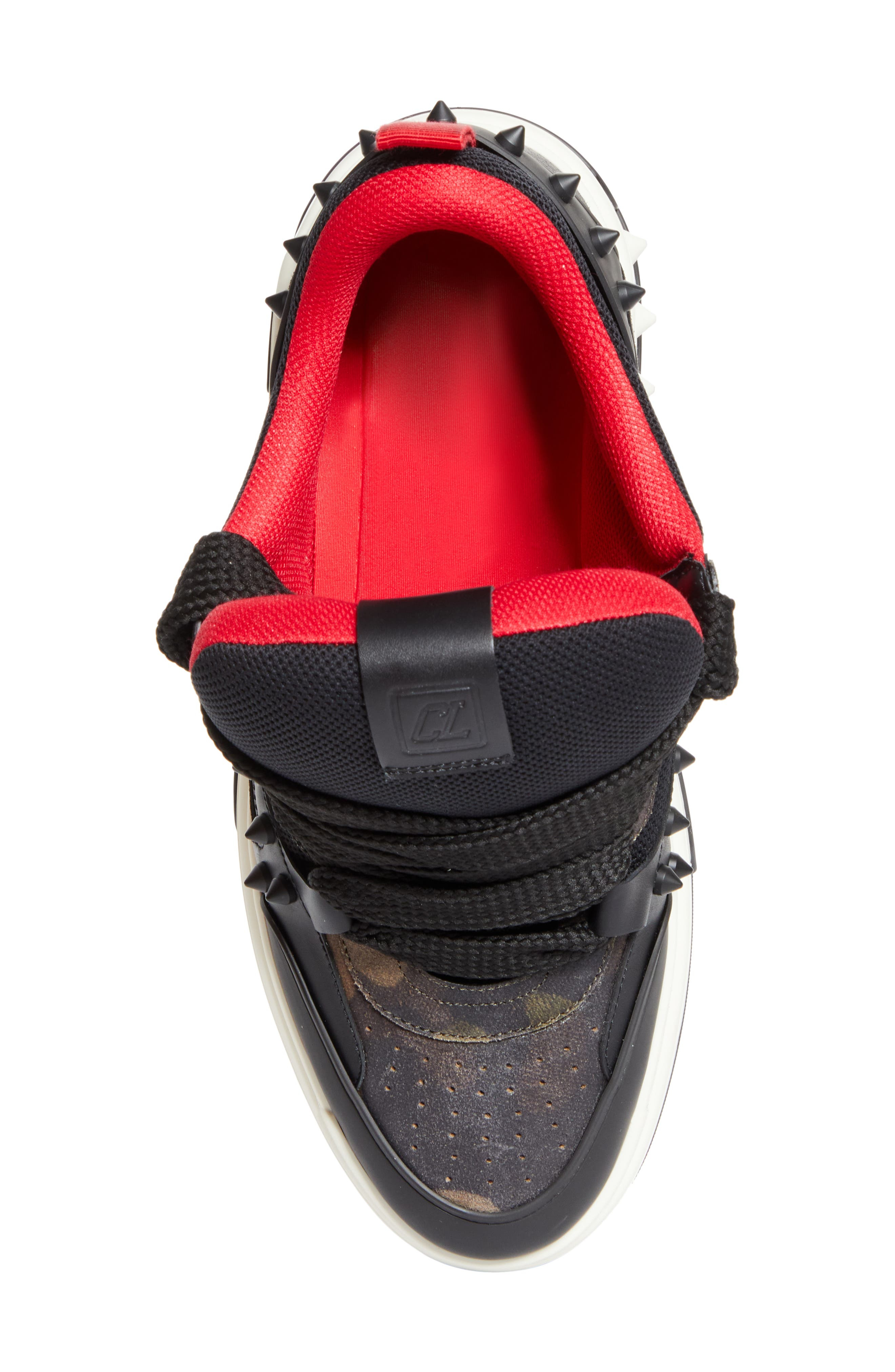 Christian Louboutin Astroskate Mixed Media Sneaker in Cafe Green/Black at Nordstrom - 5