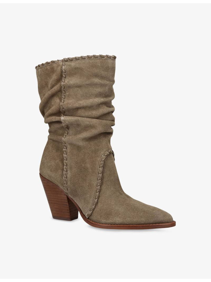 Julith Suede Heeled Ankle Boots 3
