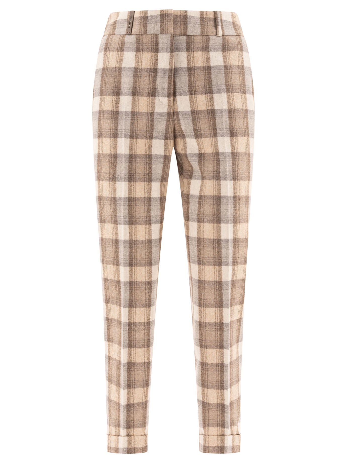 パンツ PESERICO FW24 Check wool trousers (P04629U 08306946) Other Designers Peserico - Peserico Check Wool Trousers