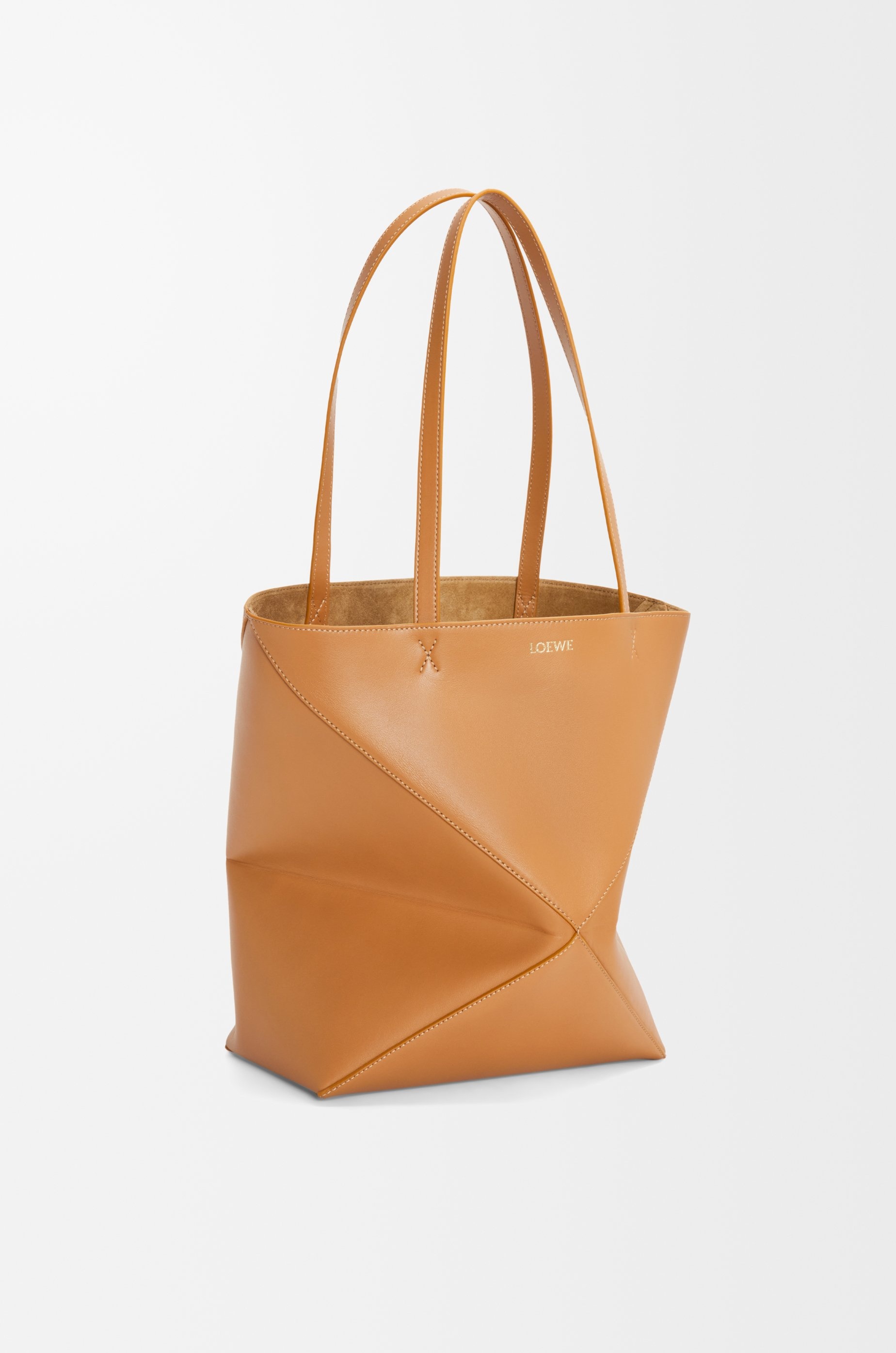 Puzzle Fold Tote in shiny calfskin - 4