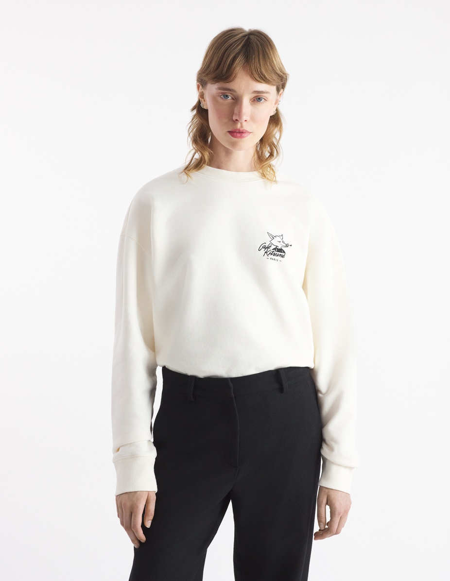 CAFE KITSUNE FOX RELAXED SWEATSHIRT - 3