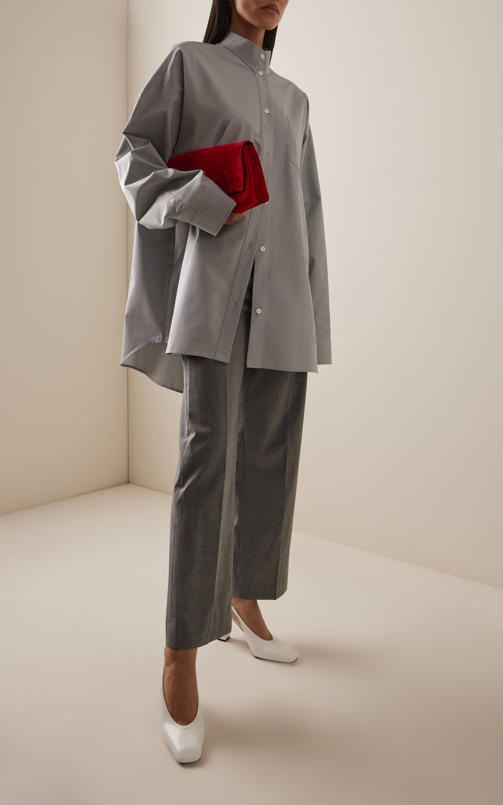 Flat Cotton Shirt grey - 3