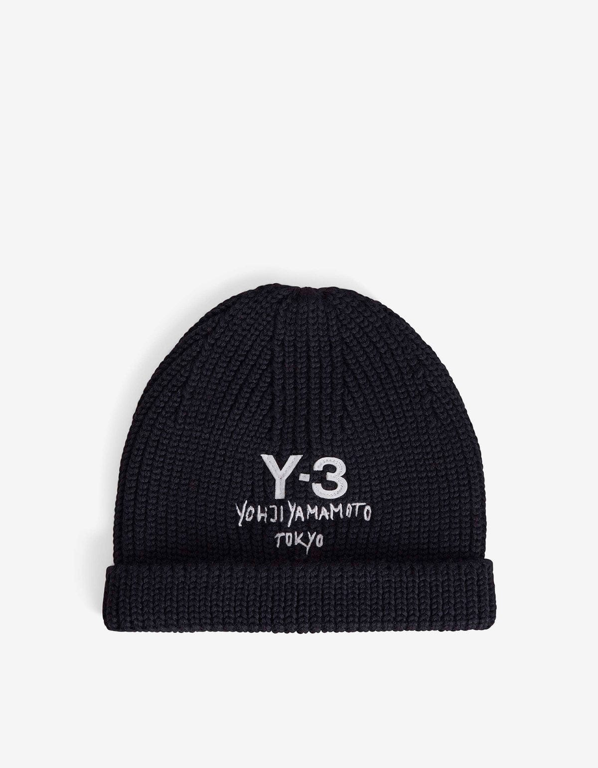 Y-3 Chunky Knit Beanie Hat - 1