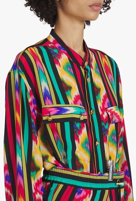 Multicolor silk shirt - 9