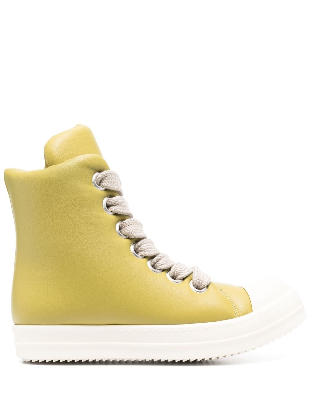 high-top padded leather sneakers - 1