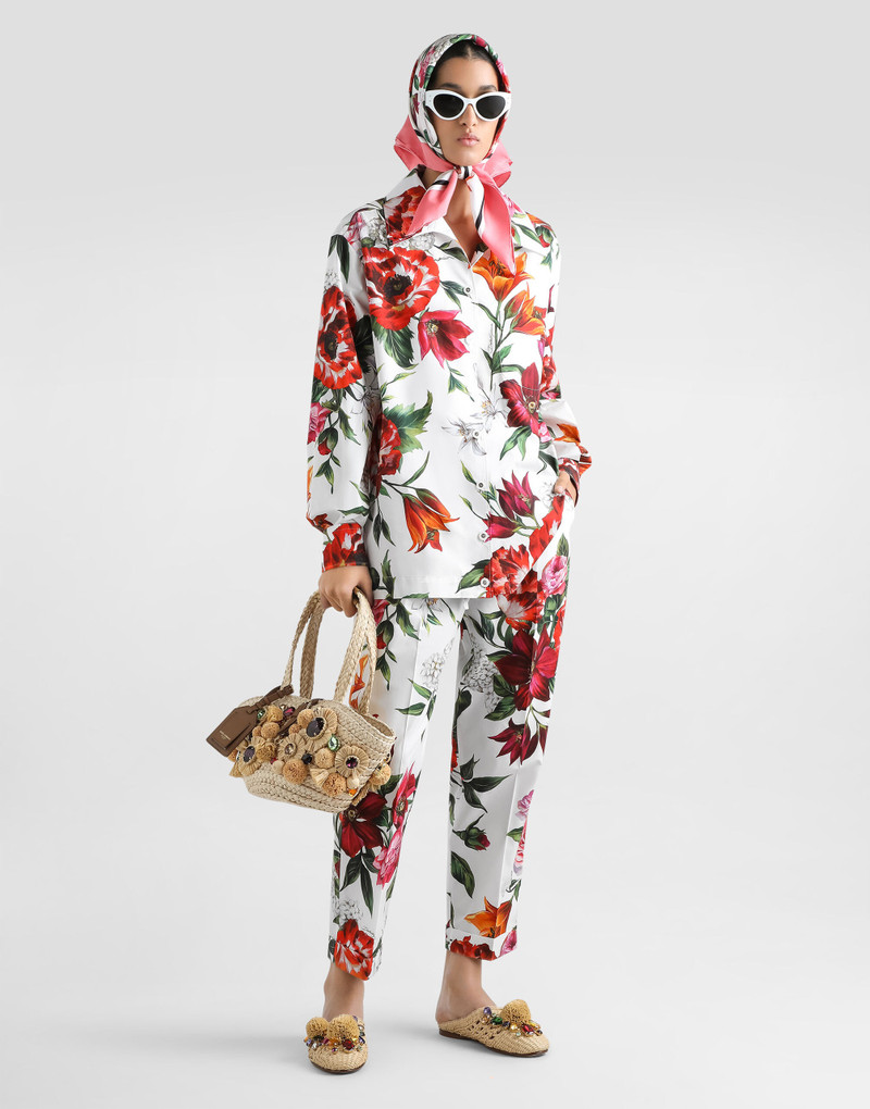 Dolce & Gabbana Flower-print poplin shirt outlook