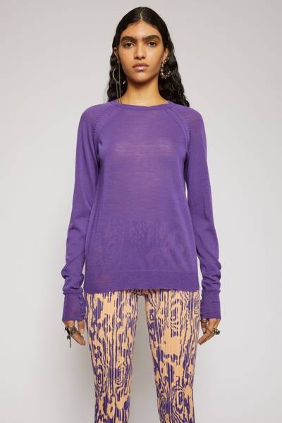 Acne Studios Melange sweater electric purple outlook