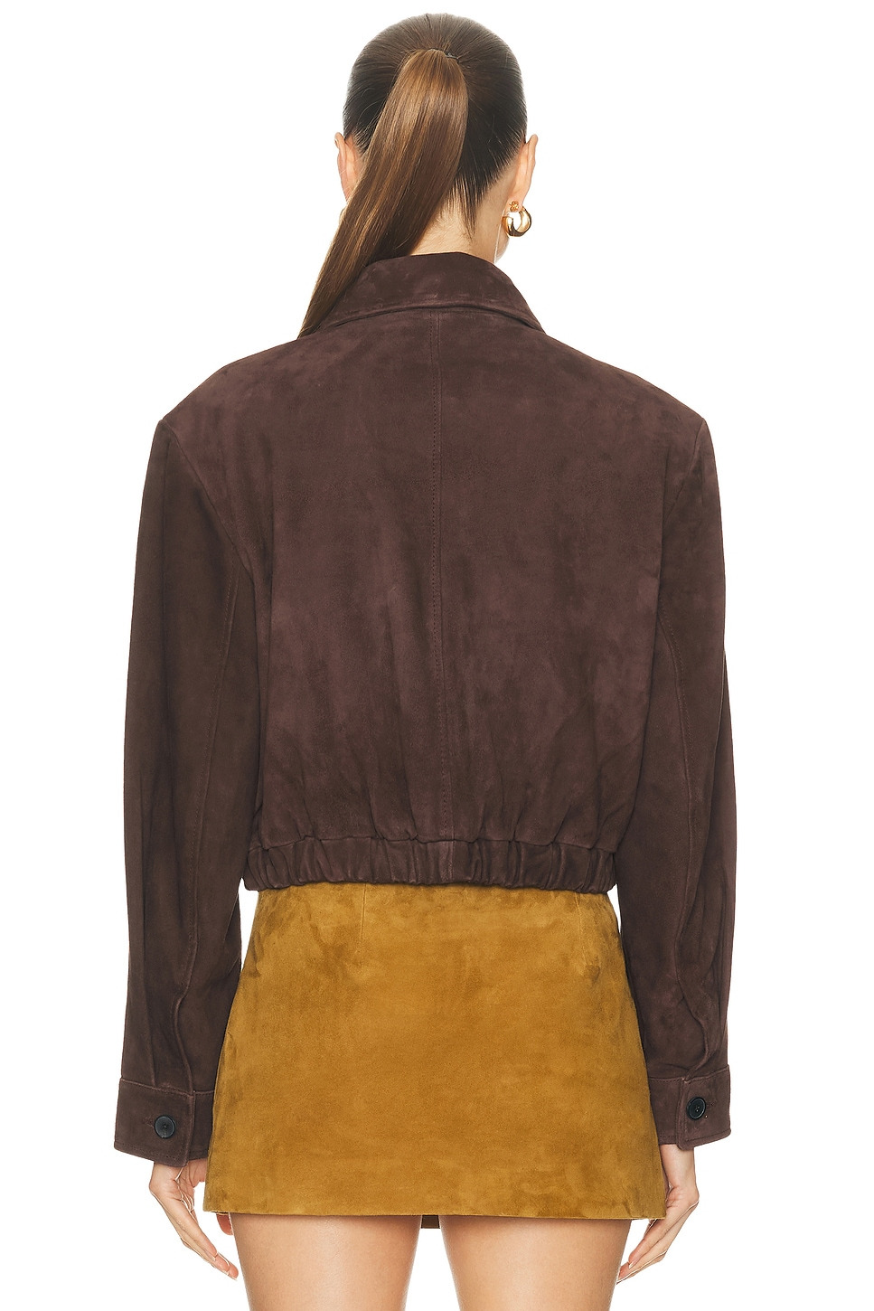 Nahlia Cropped Suede Jacket - 4