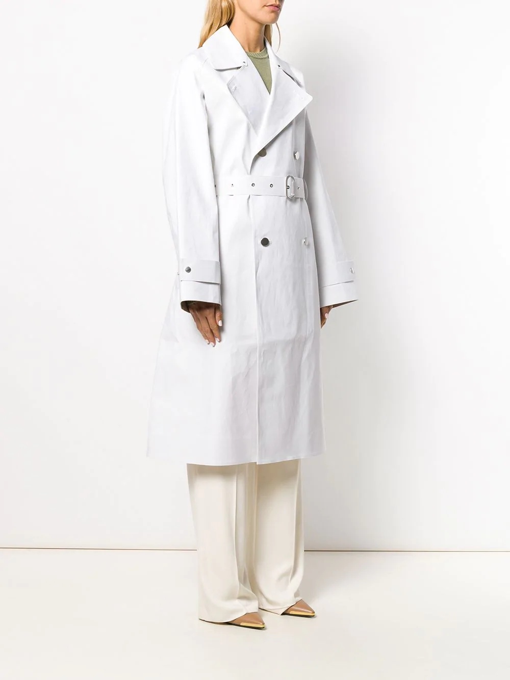 double breasted trench coat - 3