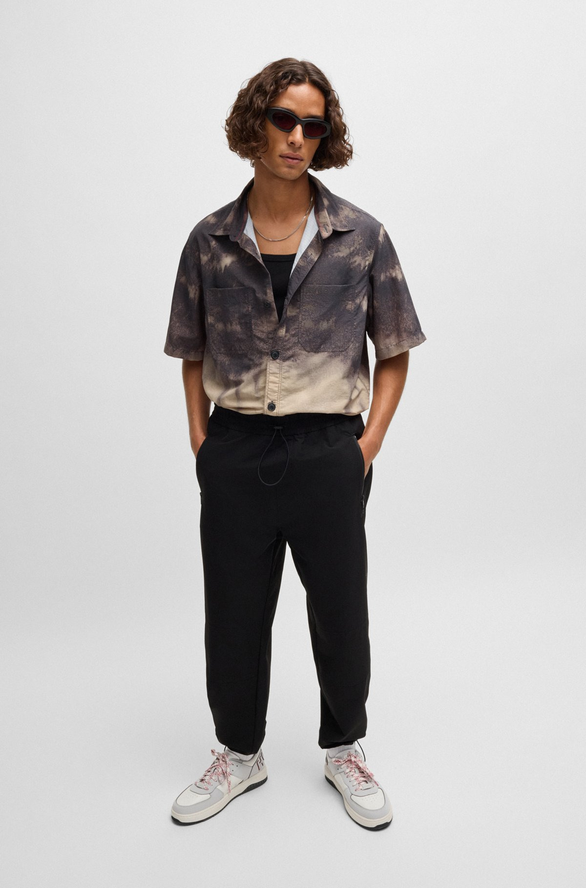 OVERSIZE-FIT SHIRT WITH TIE-DYE PRINT - 4