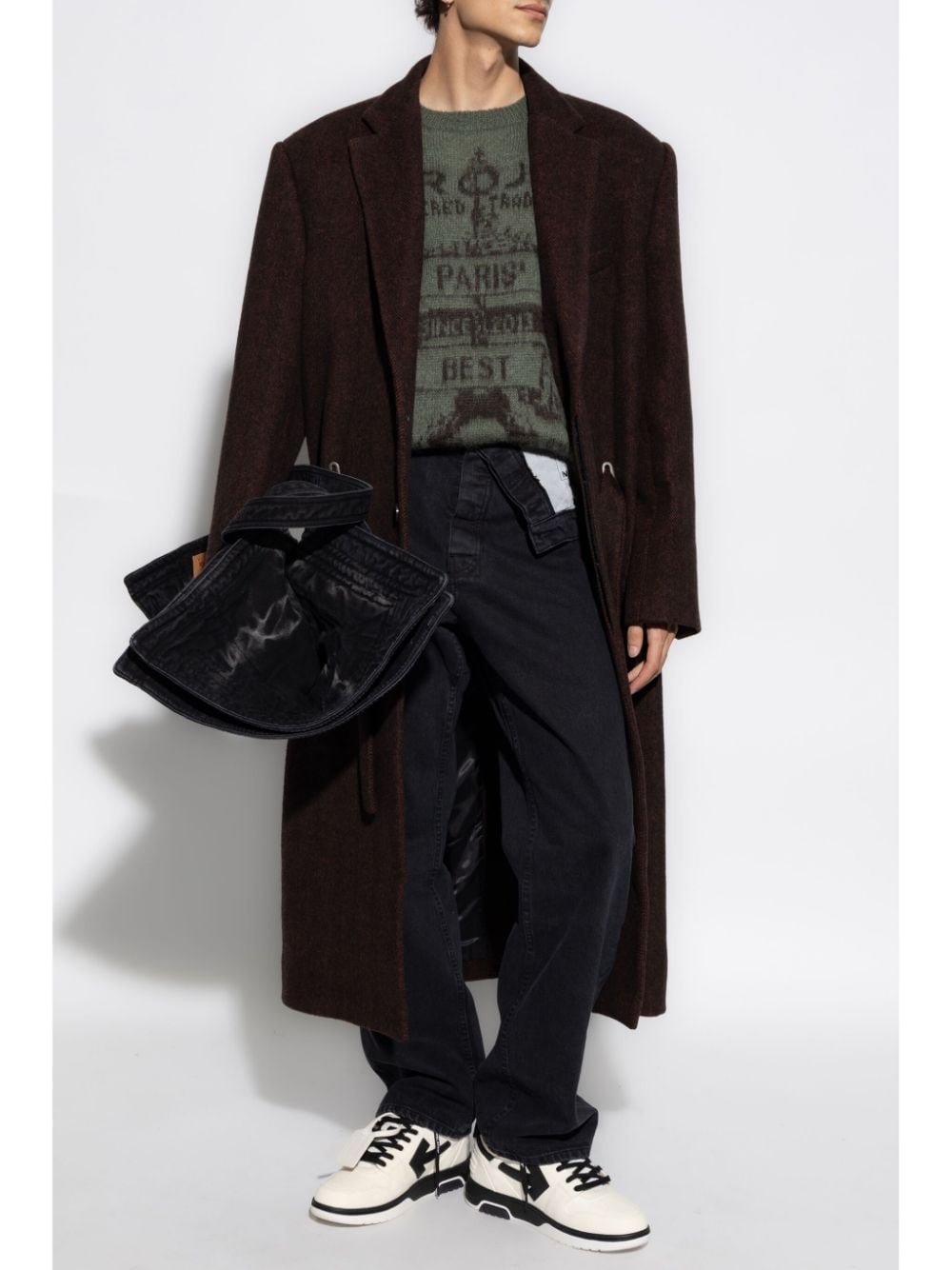 wool-blend coat - 2