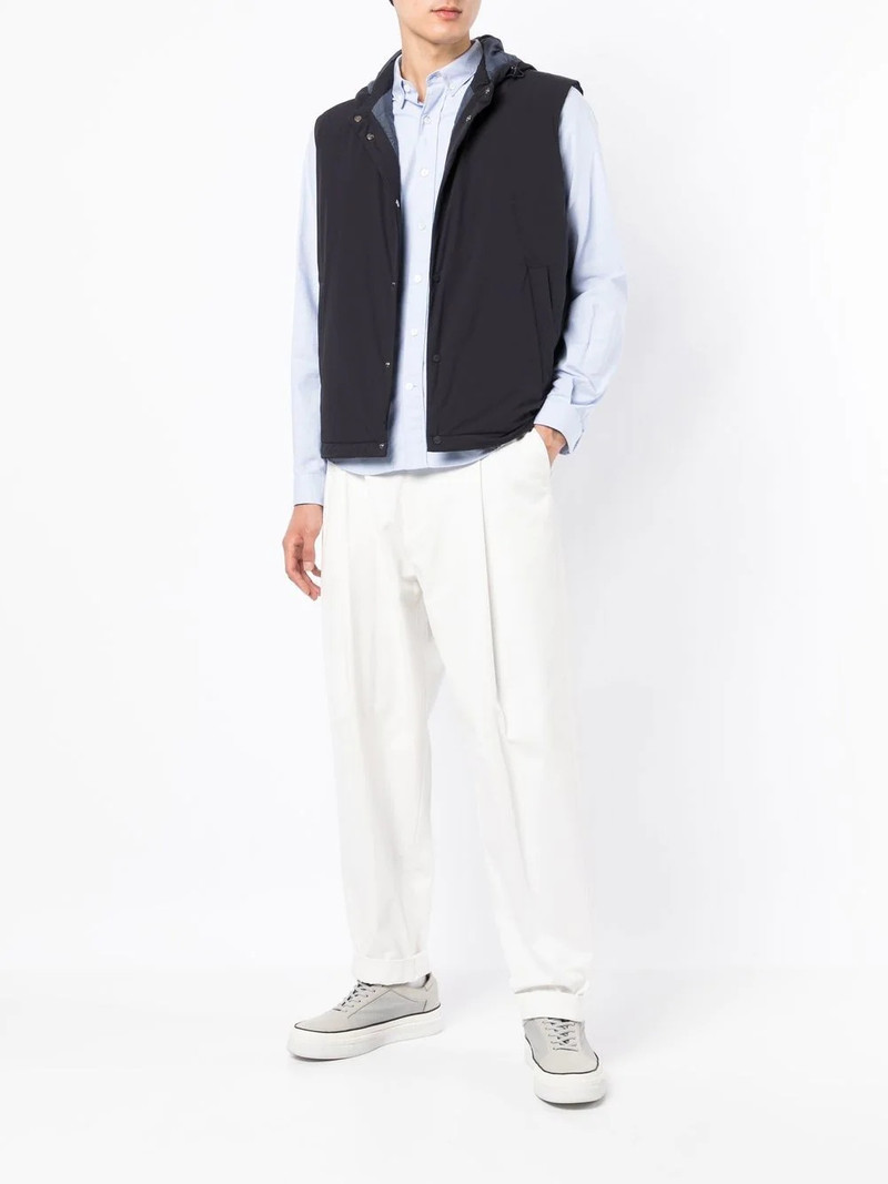 Herno hooded press-stud sleeveless gilet outlook