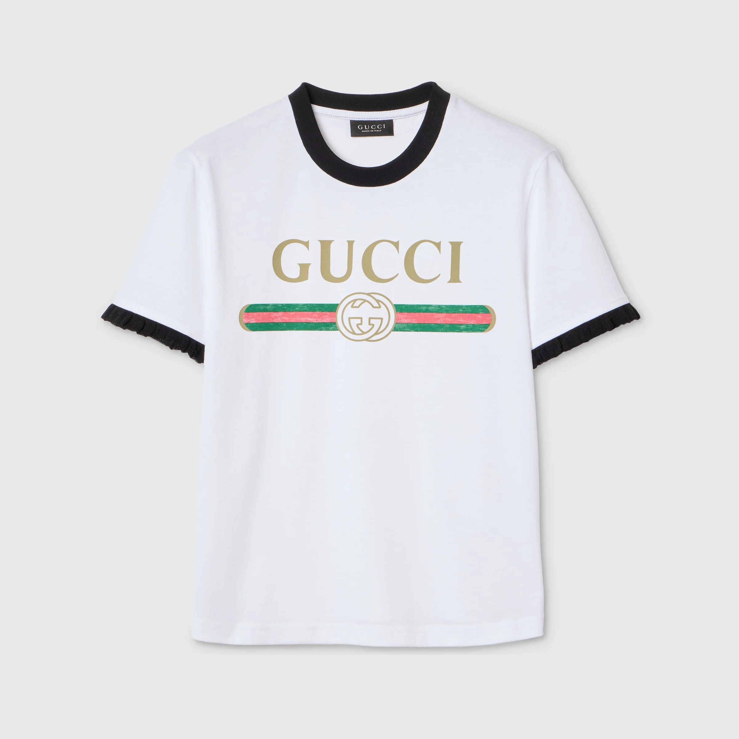 Cotton jersey T-shirt with print - 1
