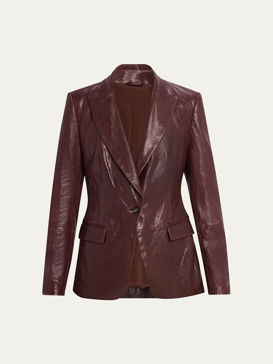 Leather Blazer - 1