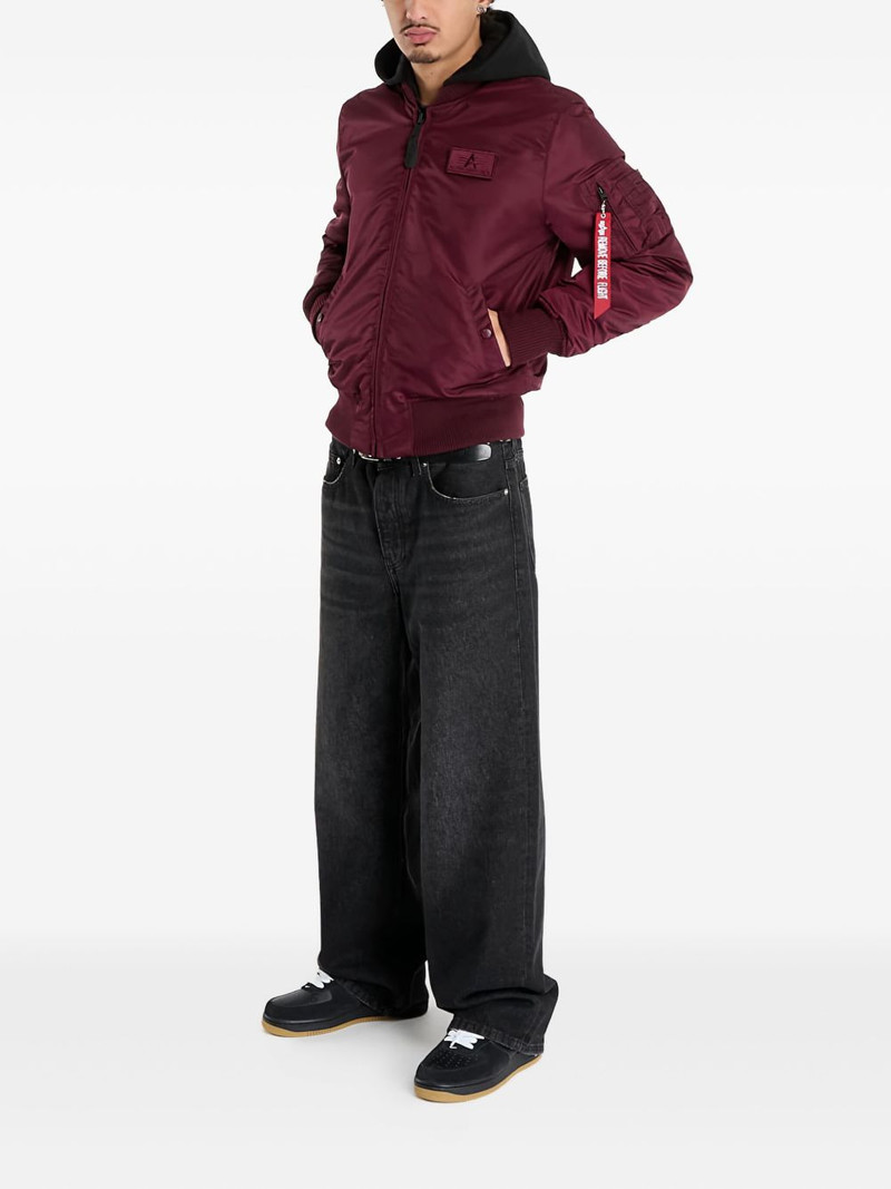 ALPHA INDUSTRIES Zip Hood Backprint MA-1 Jacket outlook