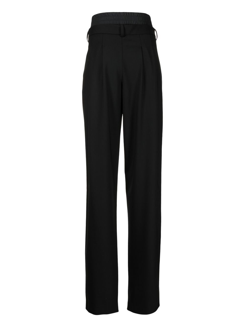 double-waist straight-leg trousers - 2