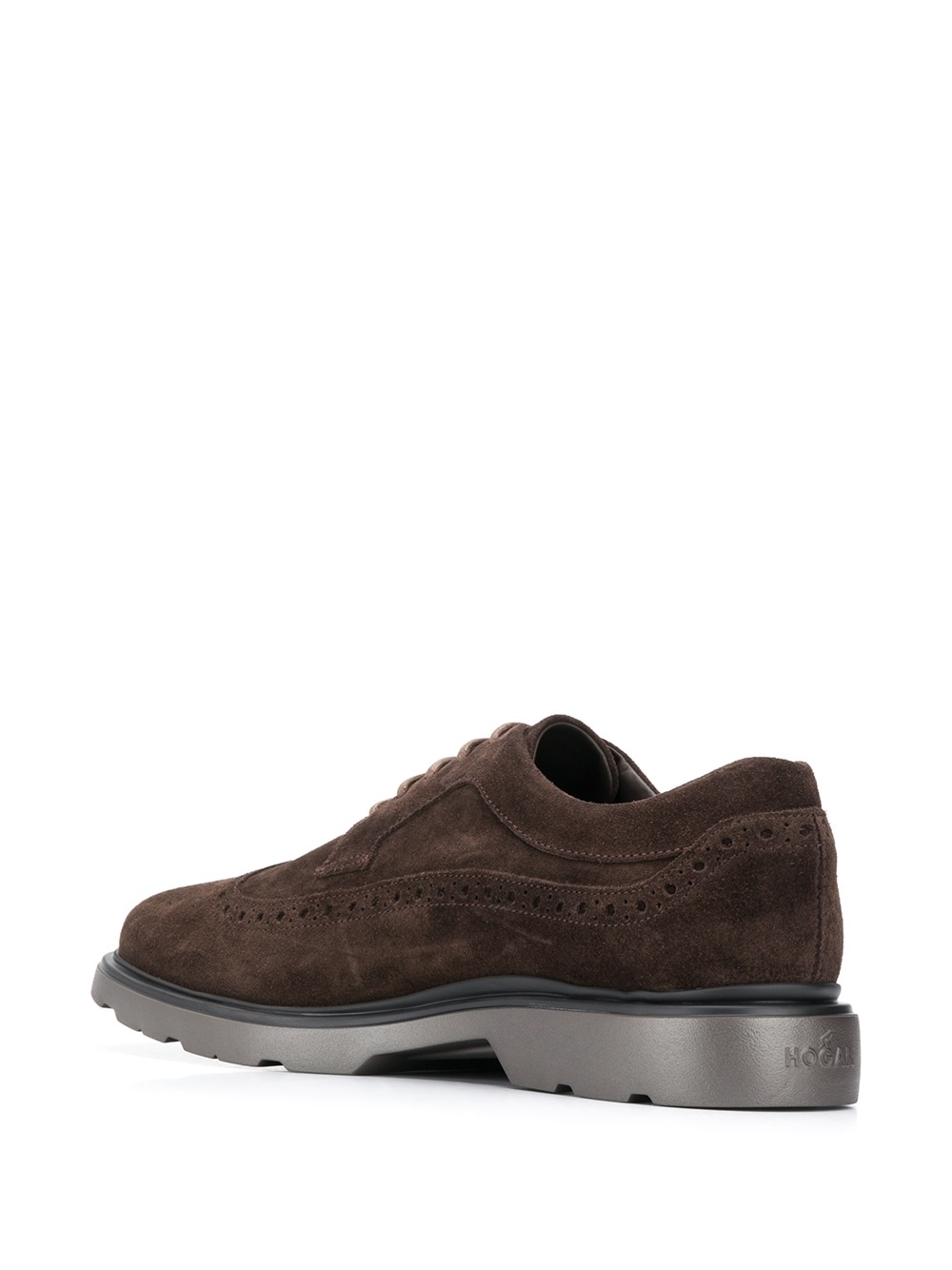 perforated derby shoes - 3