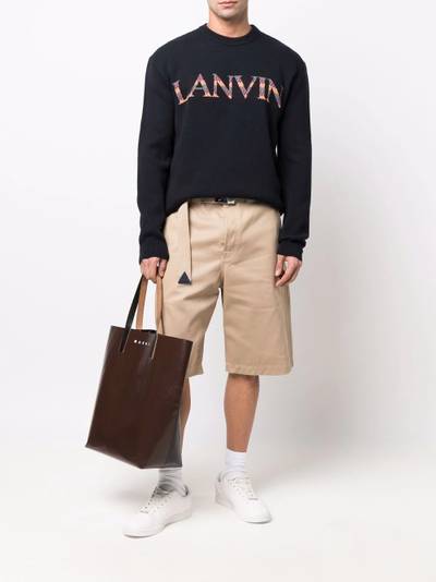 Lanvin intarsia logo-knit jumper outlook